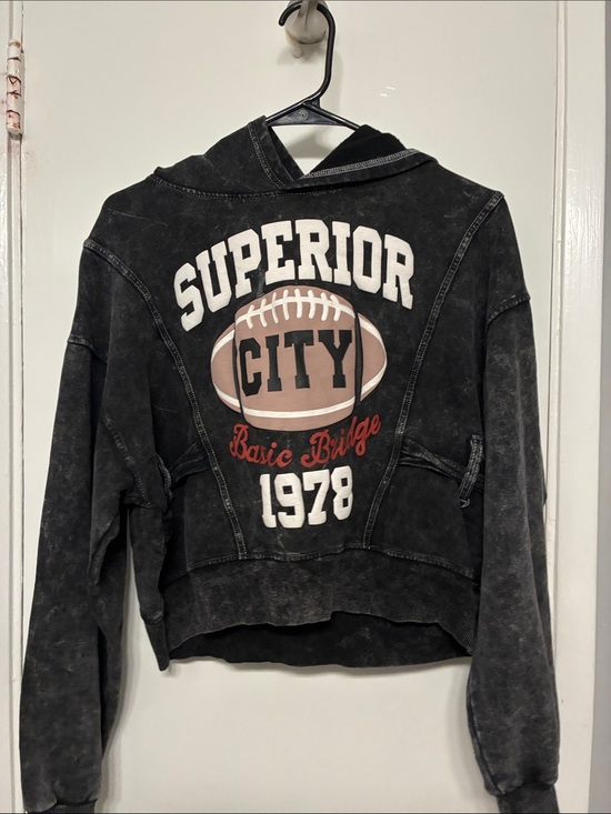 Jackets & Blazers - Superior City Black Graphic Hoodie Jacket